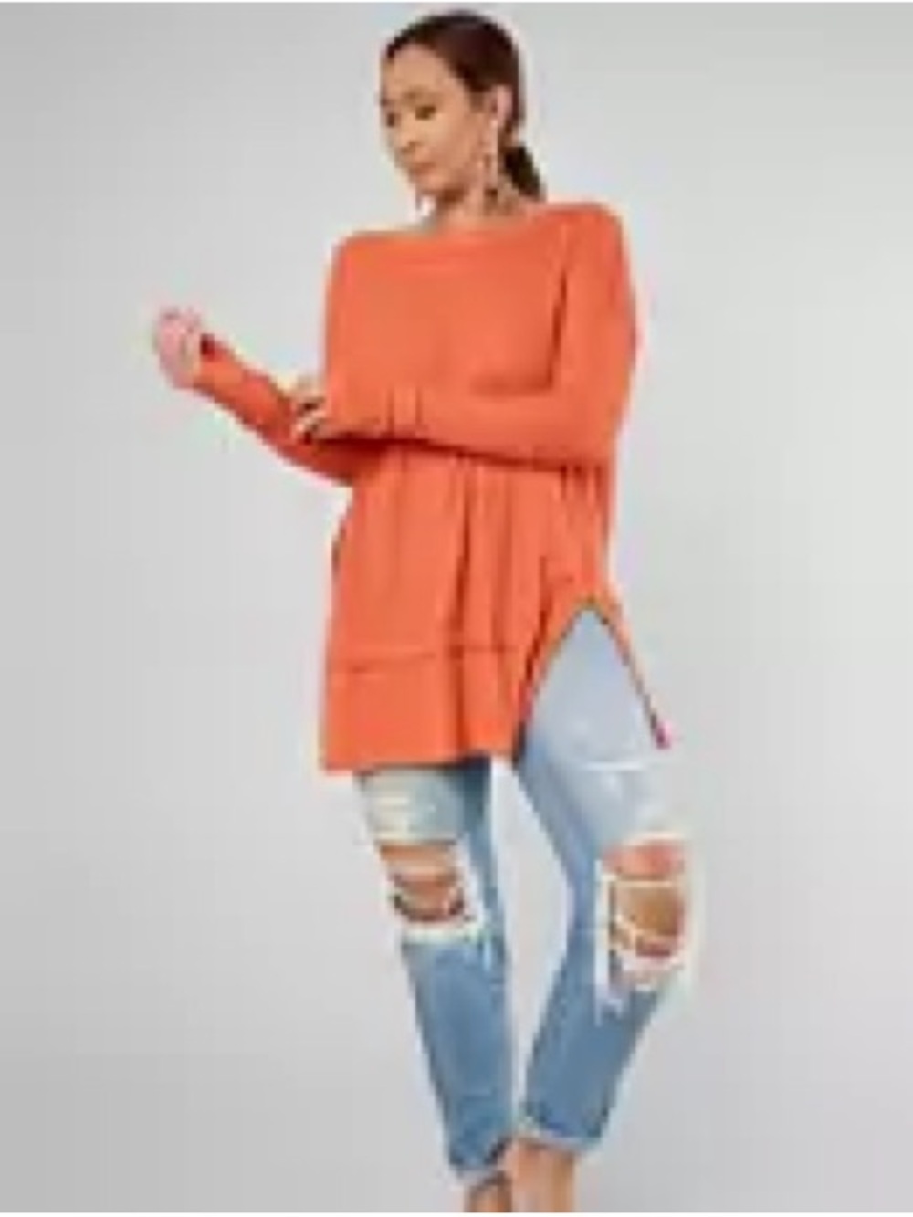 NWOT We the Free North Shore Thermal Orange Women’s Tunic Too SZ Small